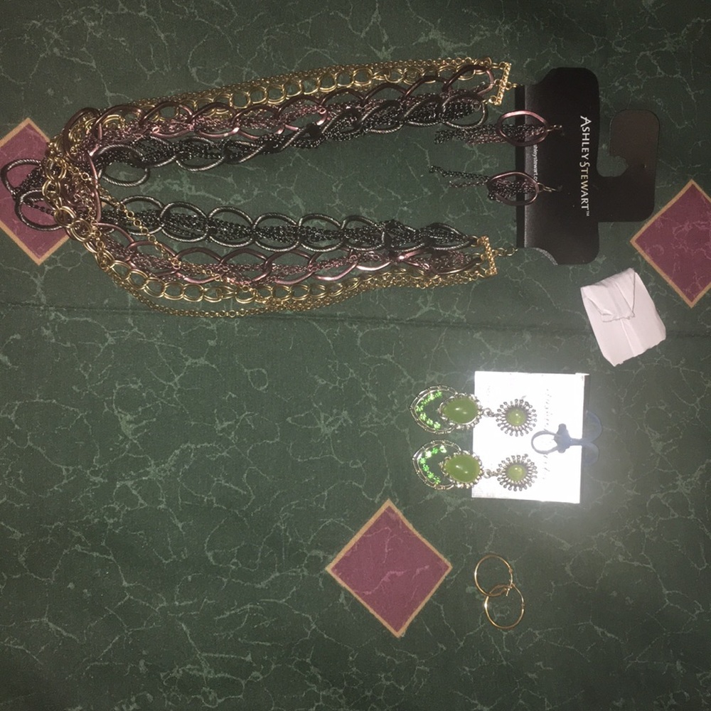 Necklace and earrings